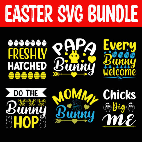 Easter Svg Typography Bundle Vol7 cover image.