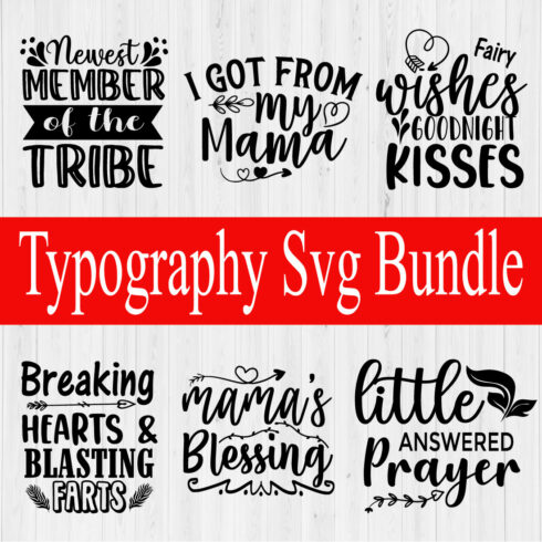 Typography Svg Design Bundle Vol2 cover image.