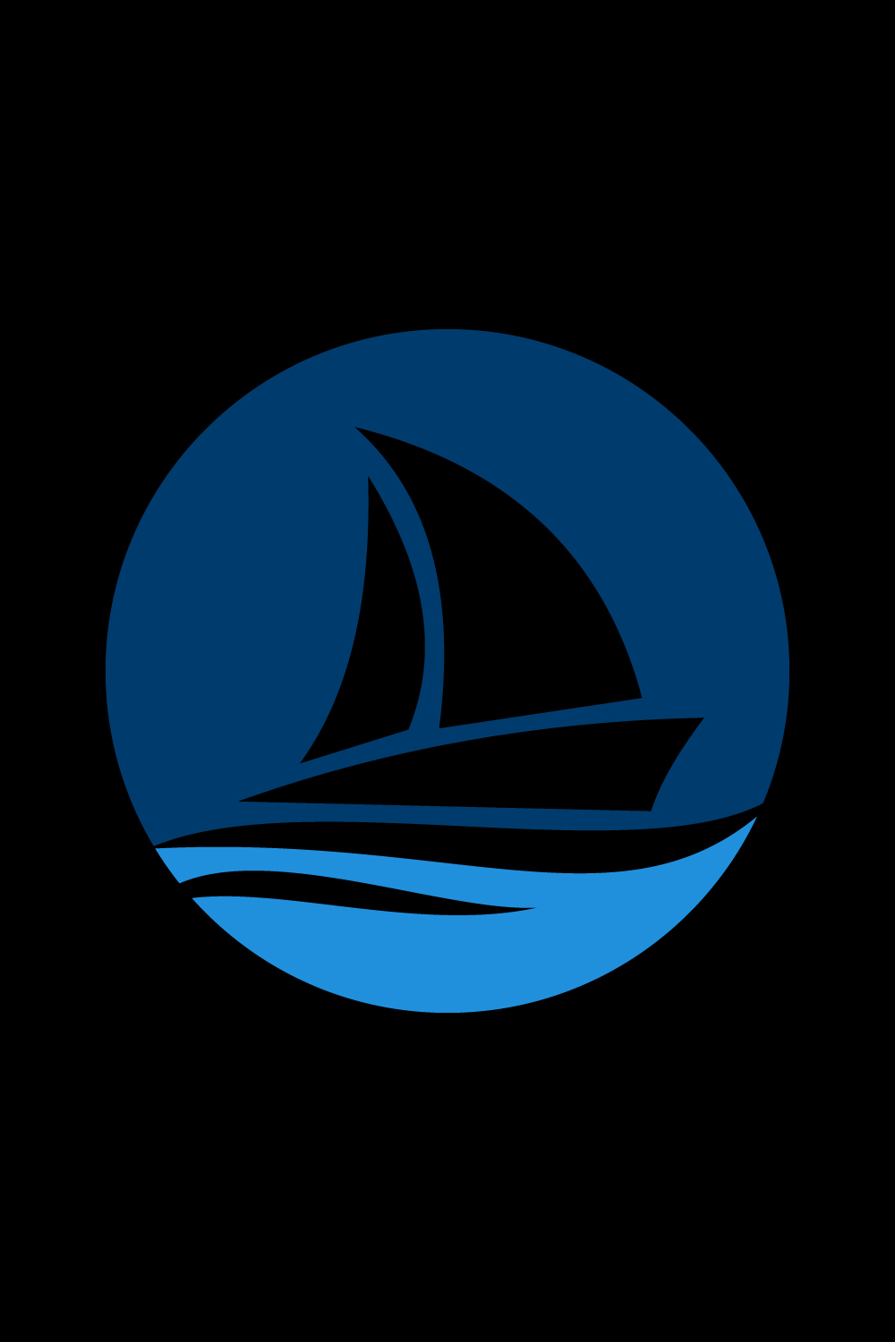 Creative Boat logo design, Vector design template pinterest preview image.