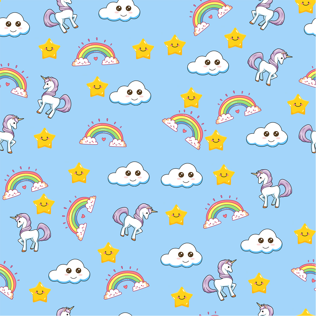 Seamless Texture Pattern for Kids room, Gift Wraps and Craft Works preview image.