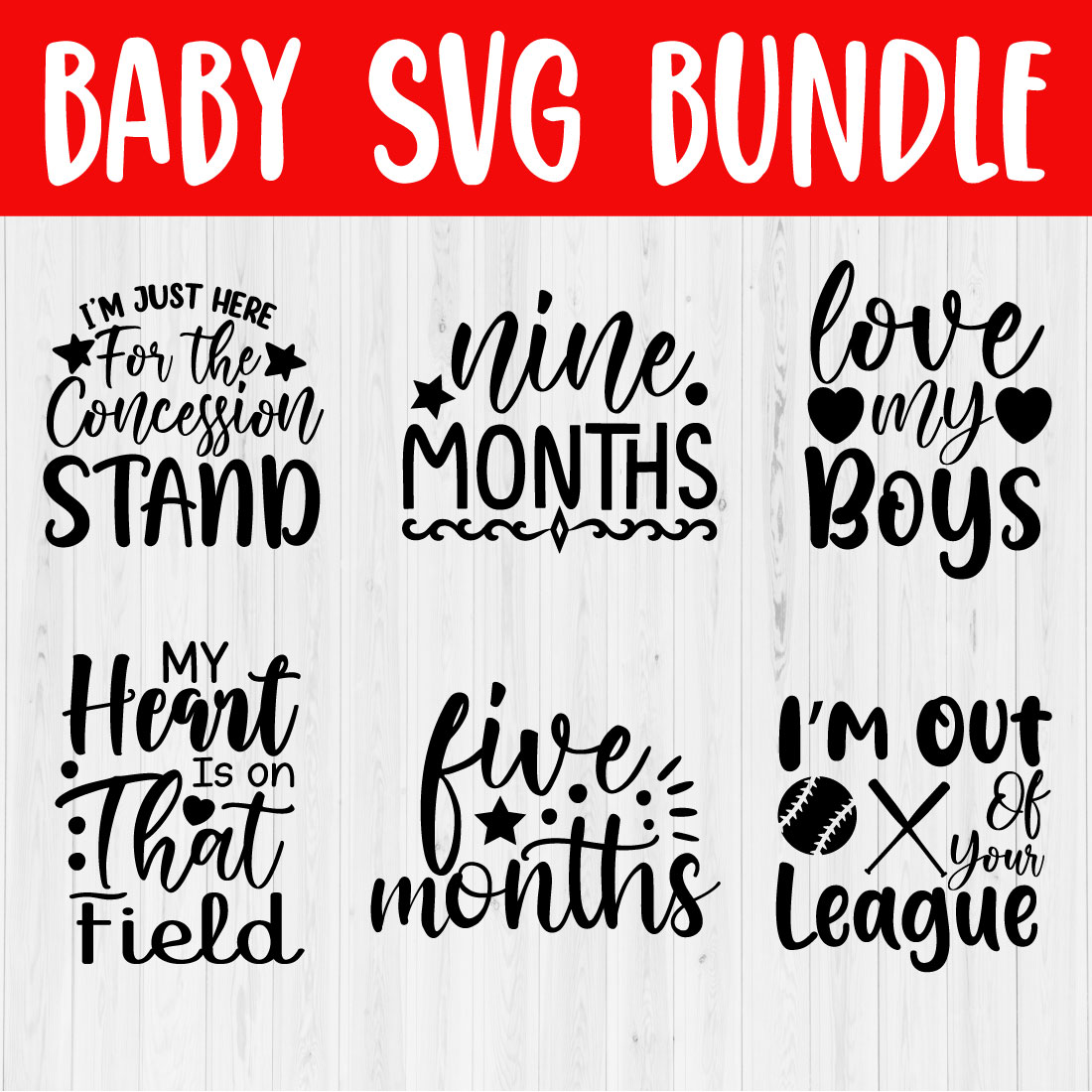 Baby Milestone Svg Bundle Vol7 cover image.