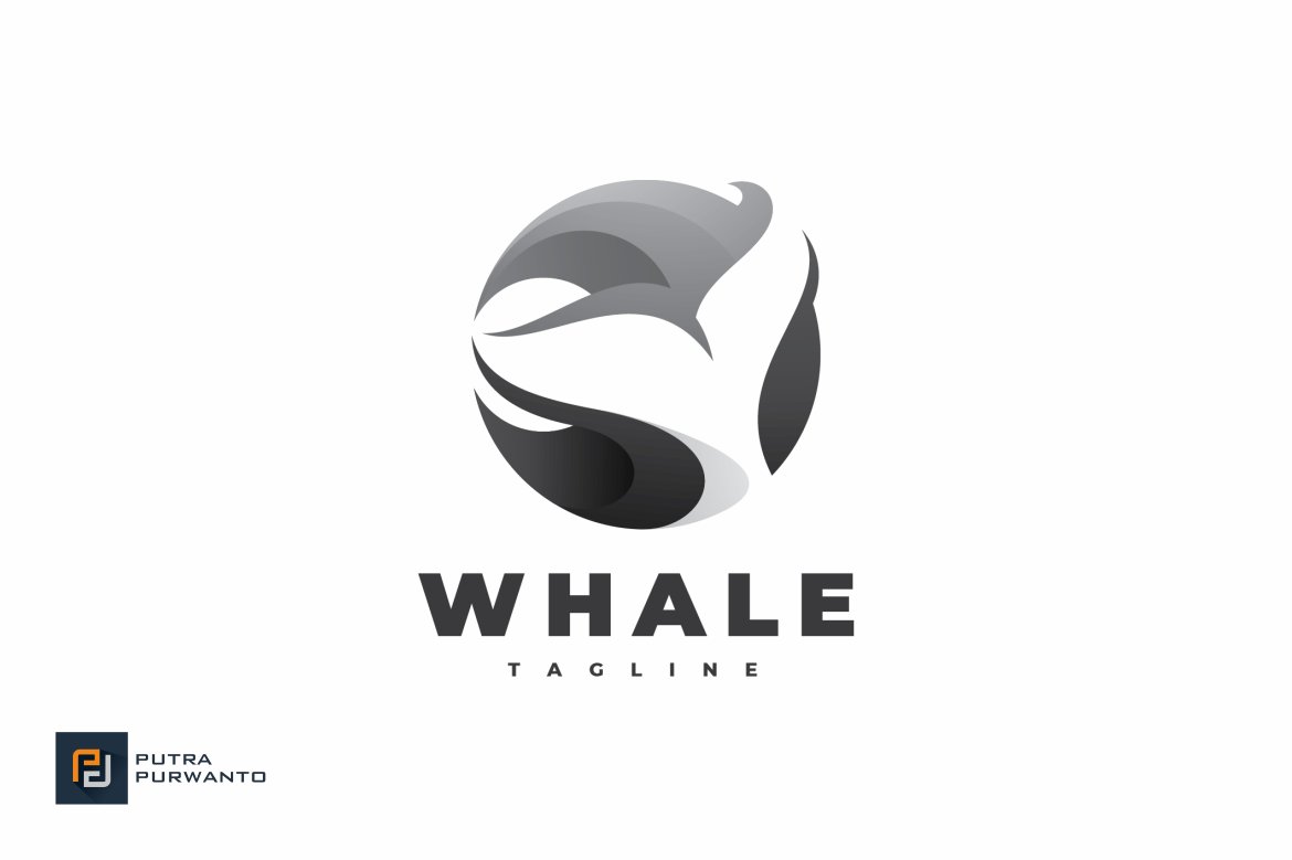 Whale Tail - Logo Template preview image.