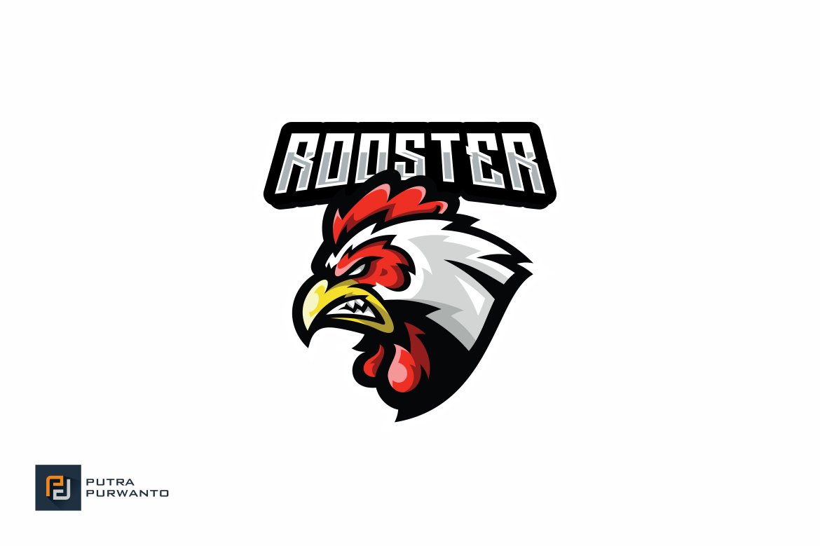 Rooster Chicken Esport Mascot Logo preview image.