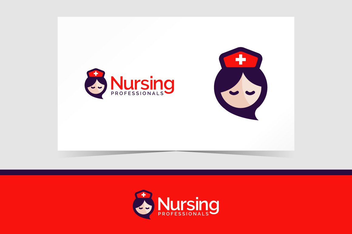 Nursing Logo Template preview image.