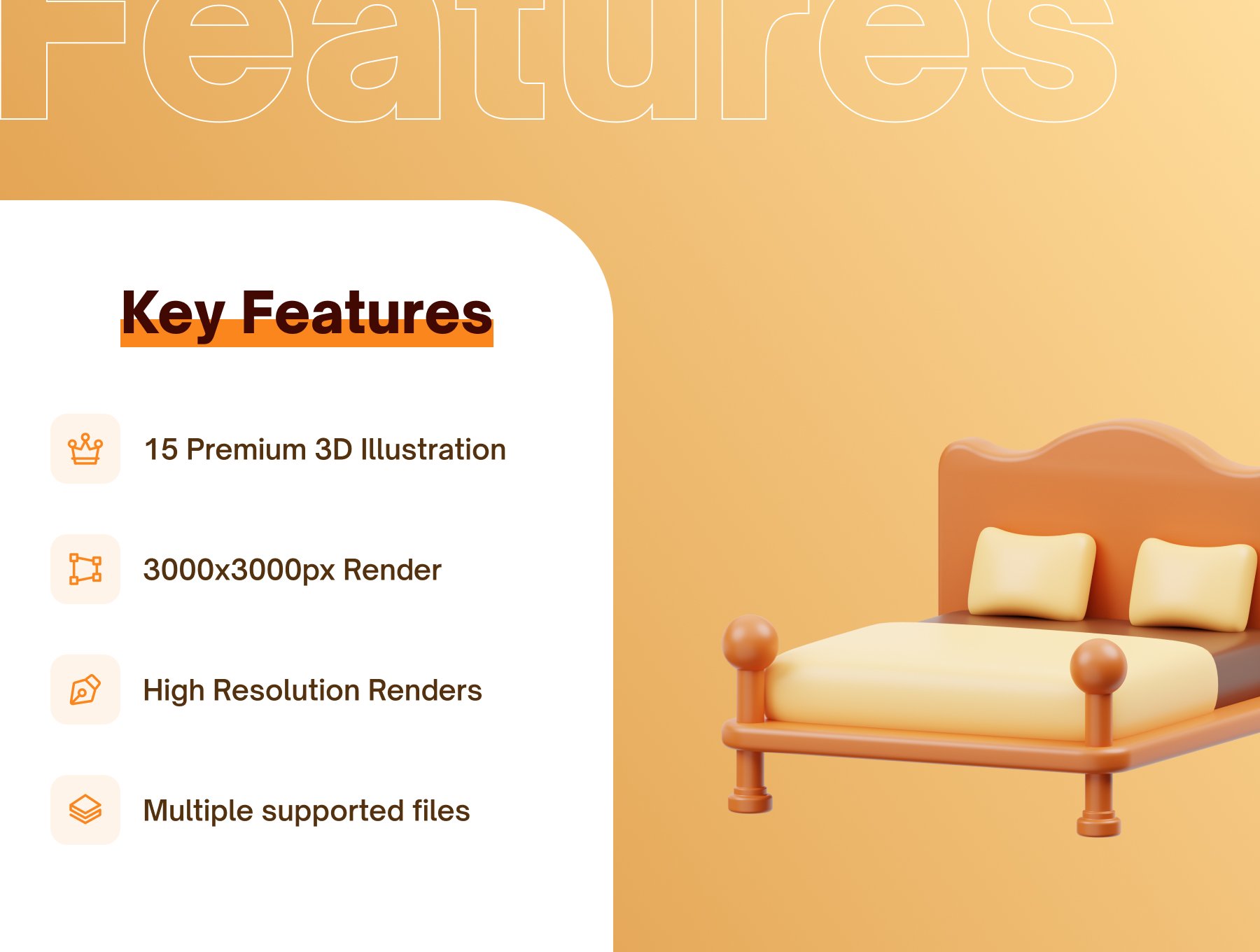 Furniture 3D Icon preview image.