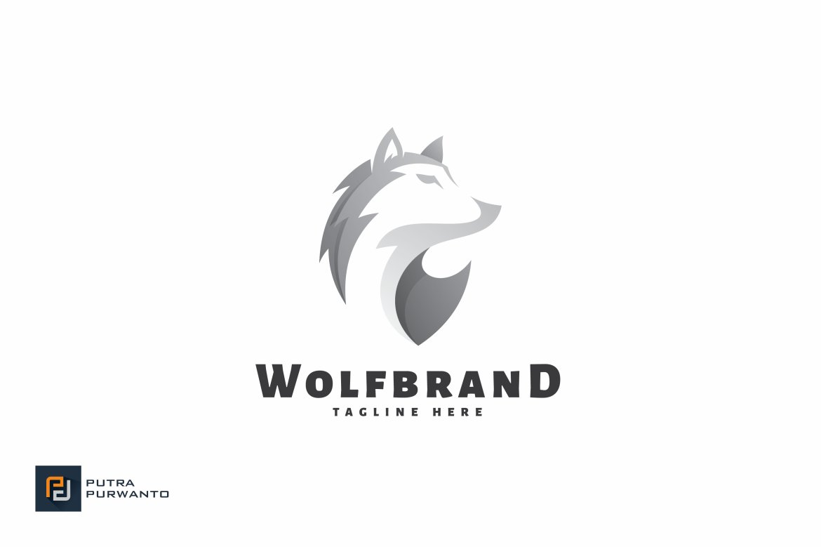 Wolf Brand - Logo Template preview image.