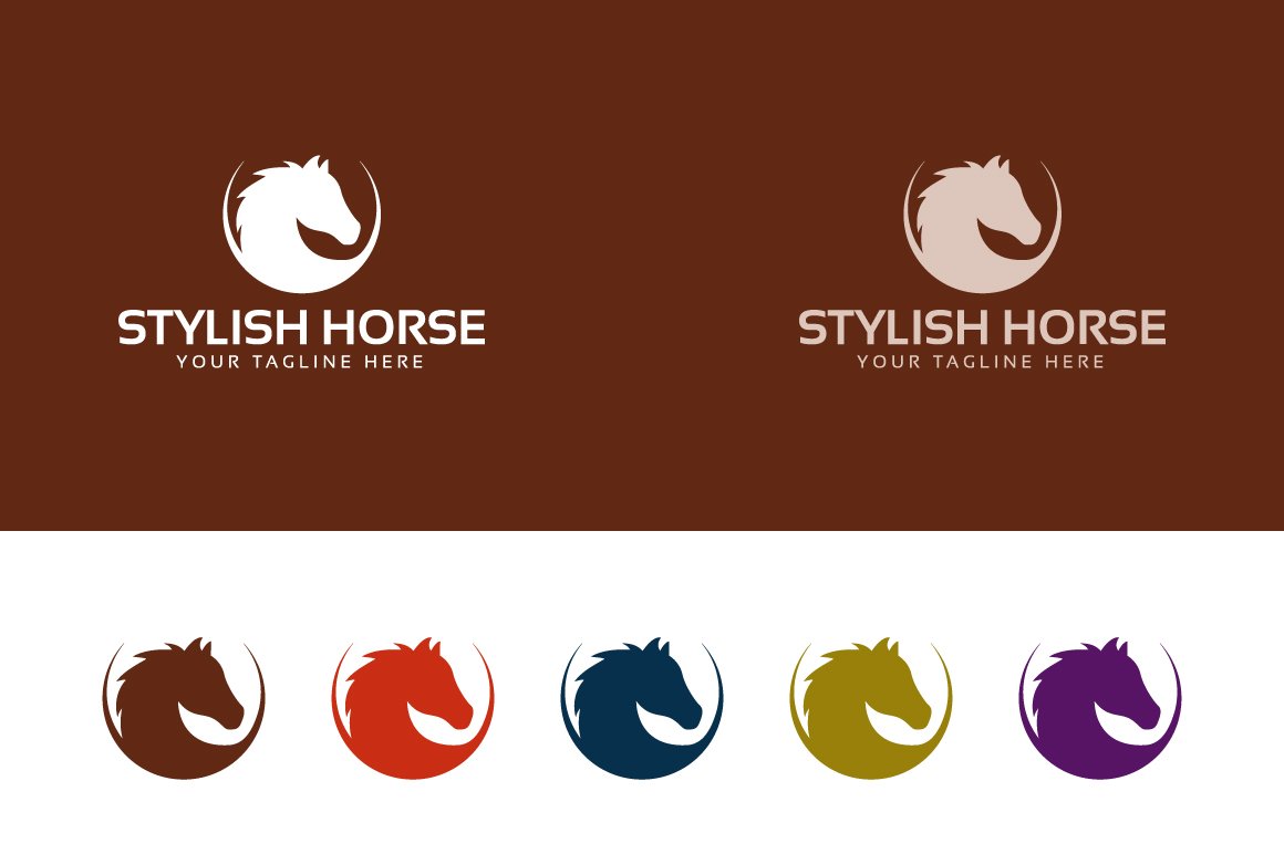 Stylish Horse Logo preview image.