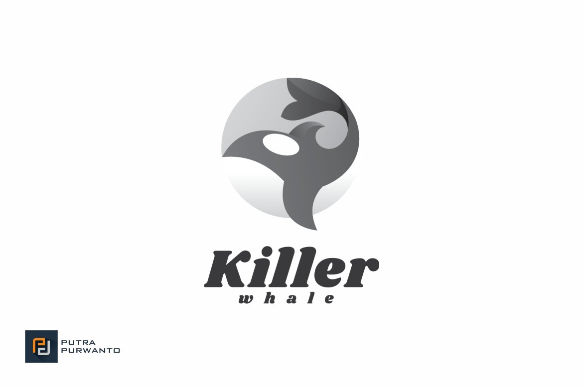 Killer Whale - Logo Template preview image.