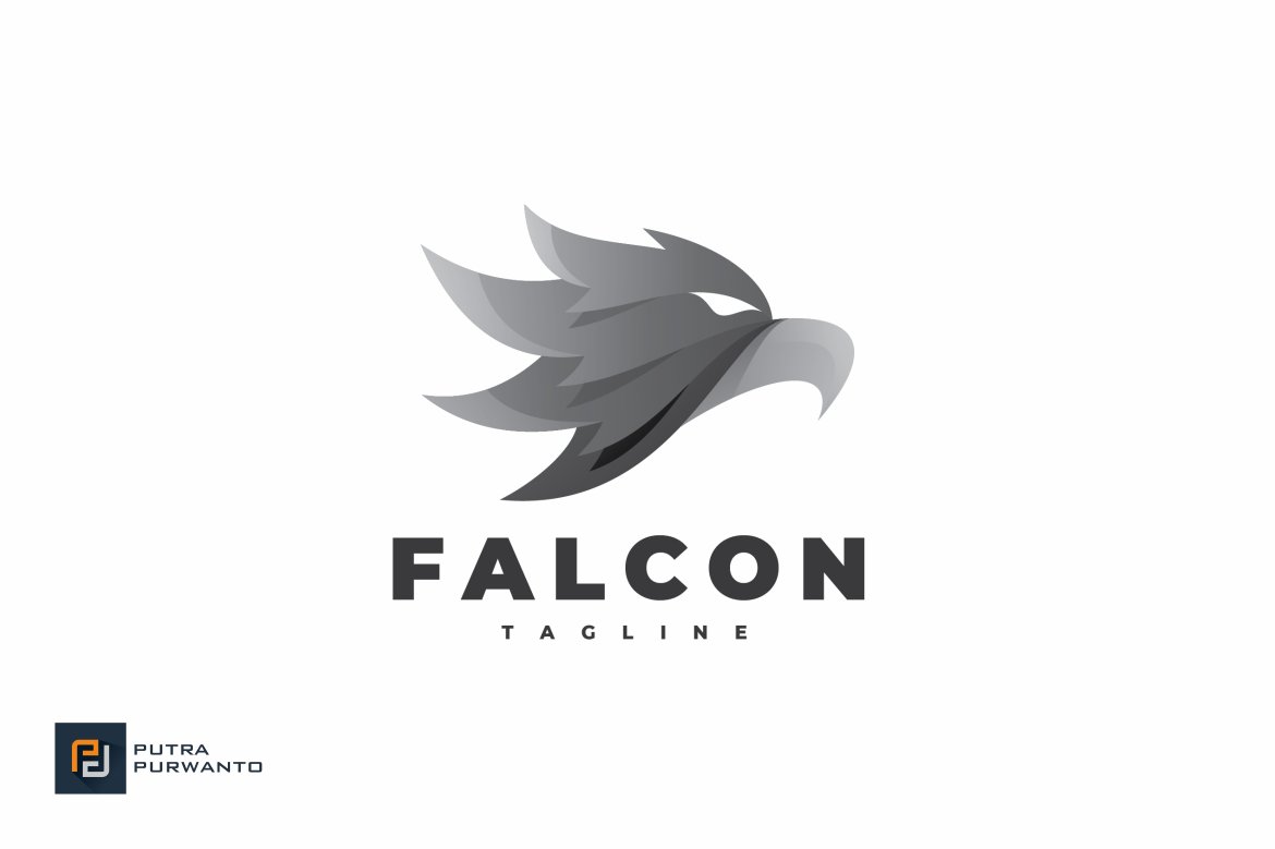 Falcon Head - Logo Template preview image.
