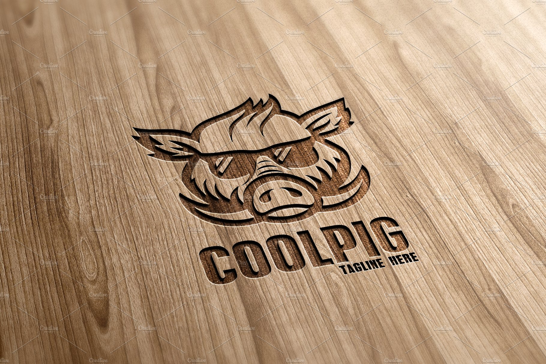 Cool Pig Logo preview image.