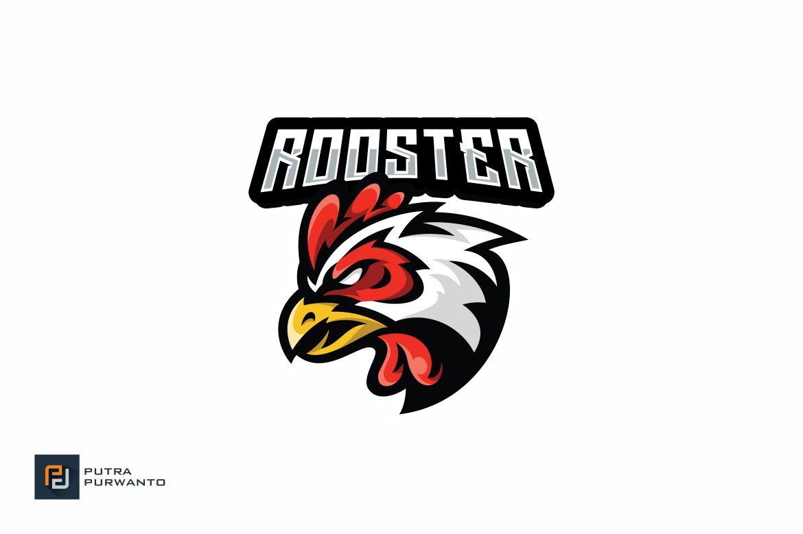 Rooster Chicken Esport Mascot Logo preview image.