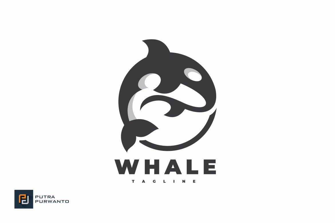 Jumping Killer Whale Logo preview image.