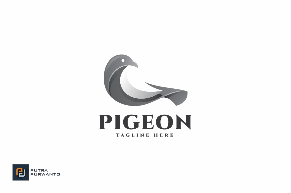 Pigeon - Logo Template preview image.