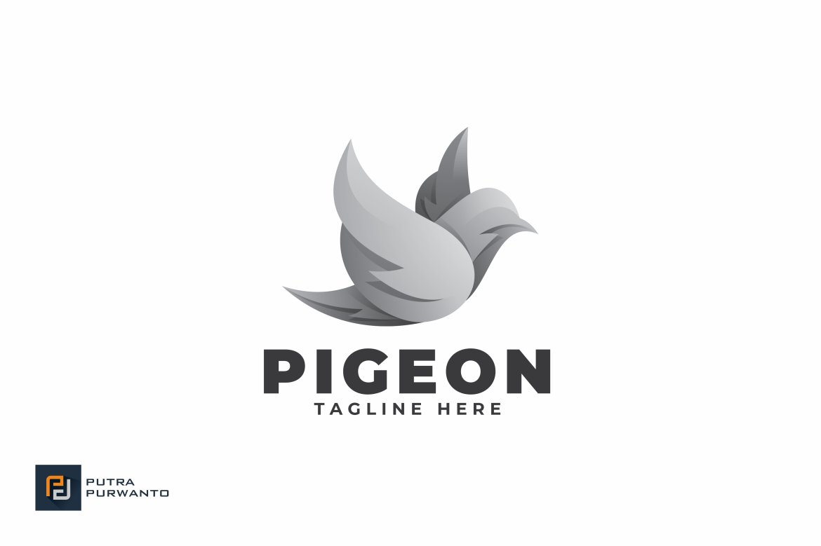 Pigeon - Logo Template preview image.