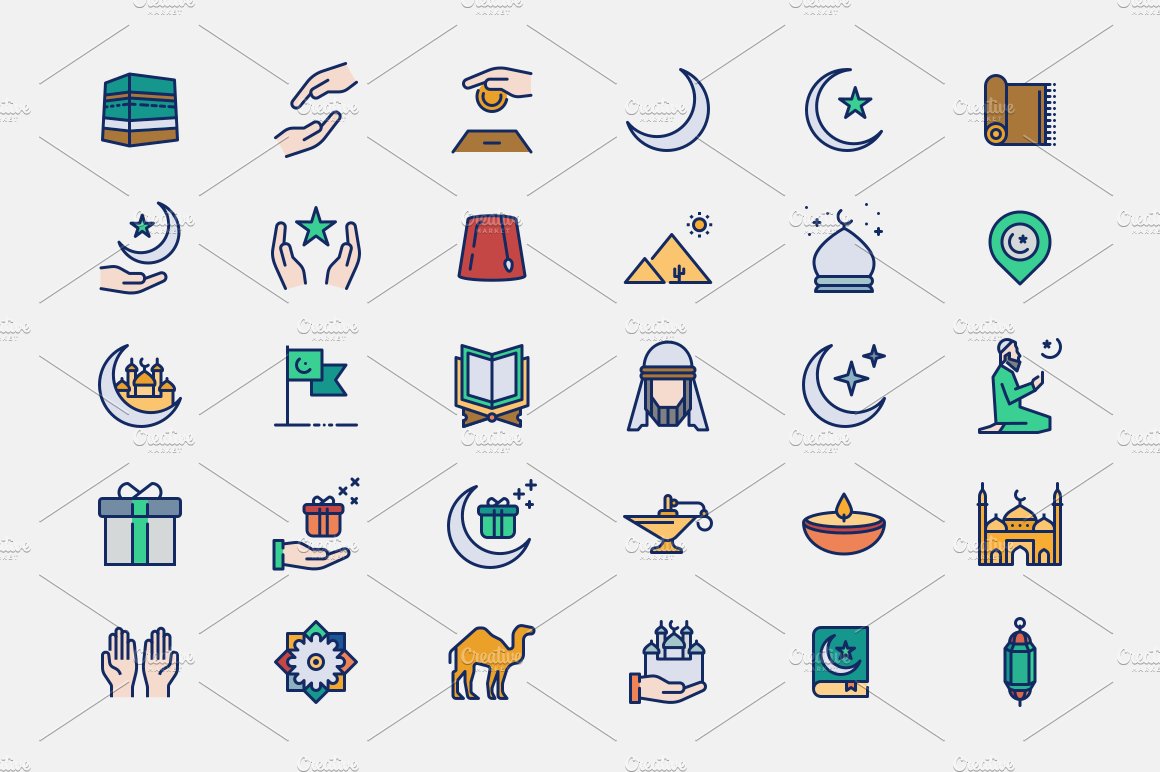 Ramadan Icons preview image.