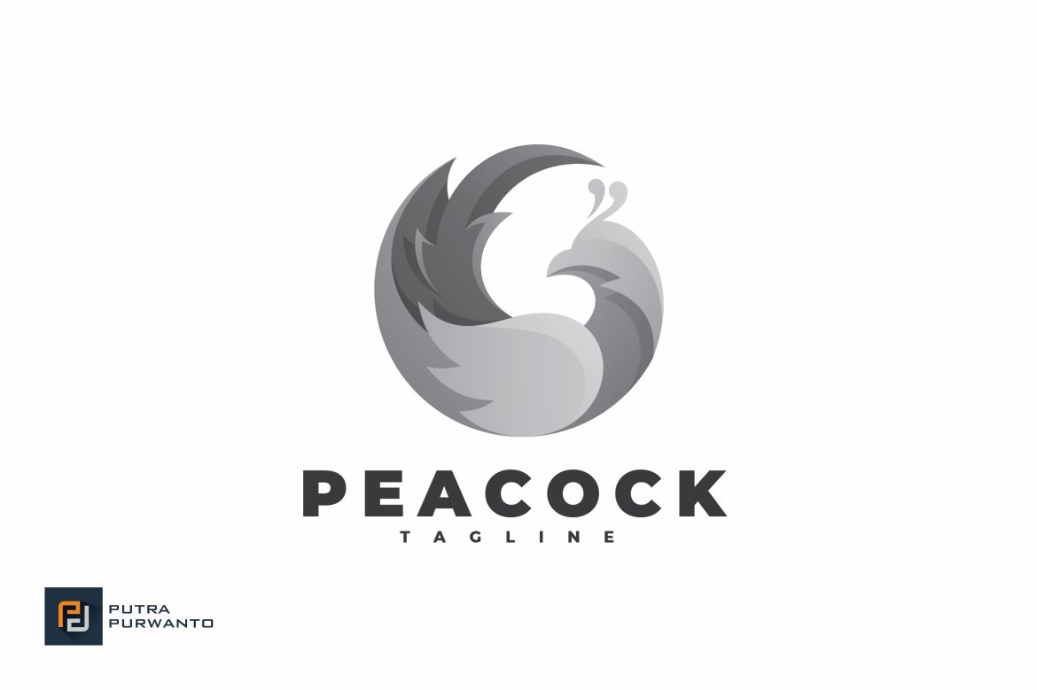 Peacock Bird - Logo Template preview image.