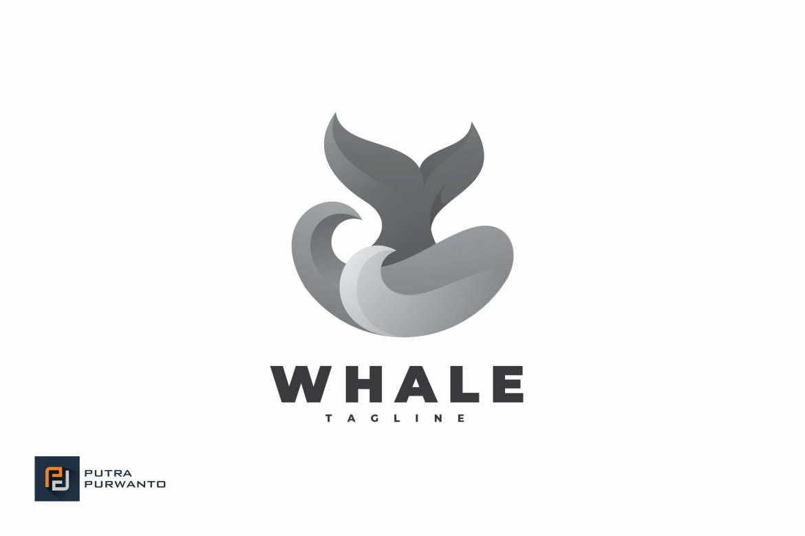 Whale Tail - Logo Template preview image.