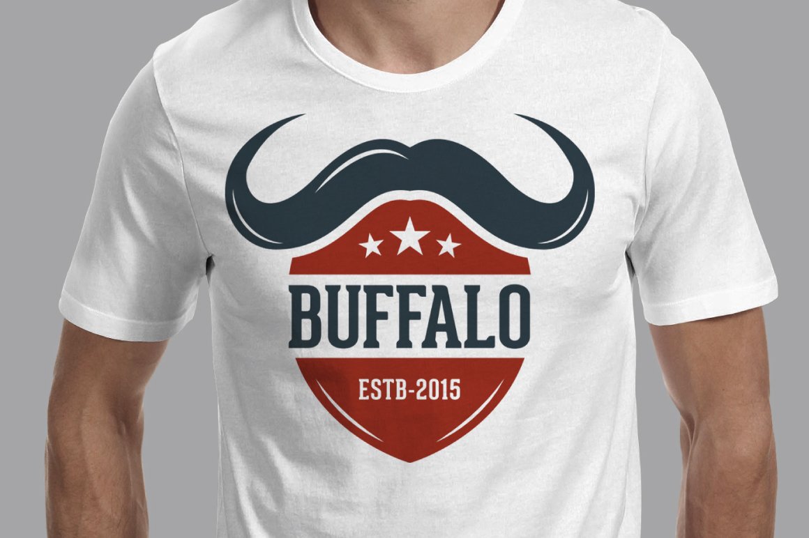 Buffalo Logo Template preview image.