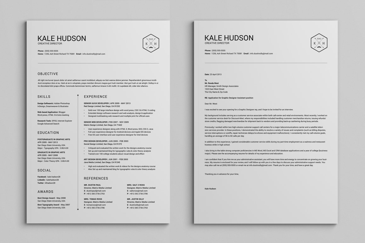 Clean Resume CV - Hudson preview image.