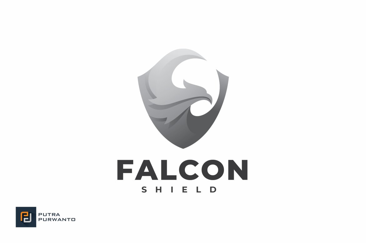 Falcon Shield - Logo Template preview image.