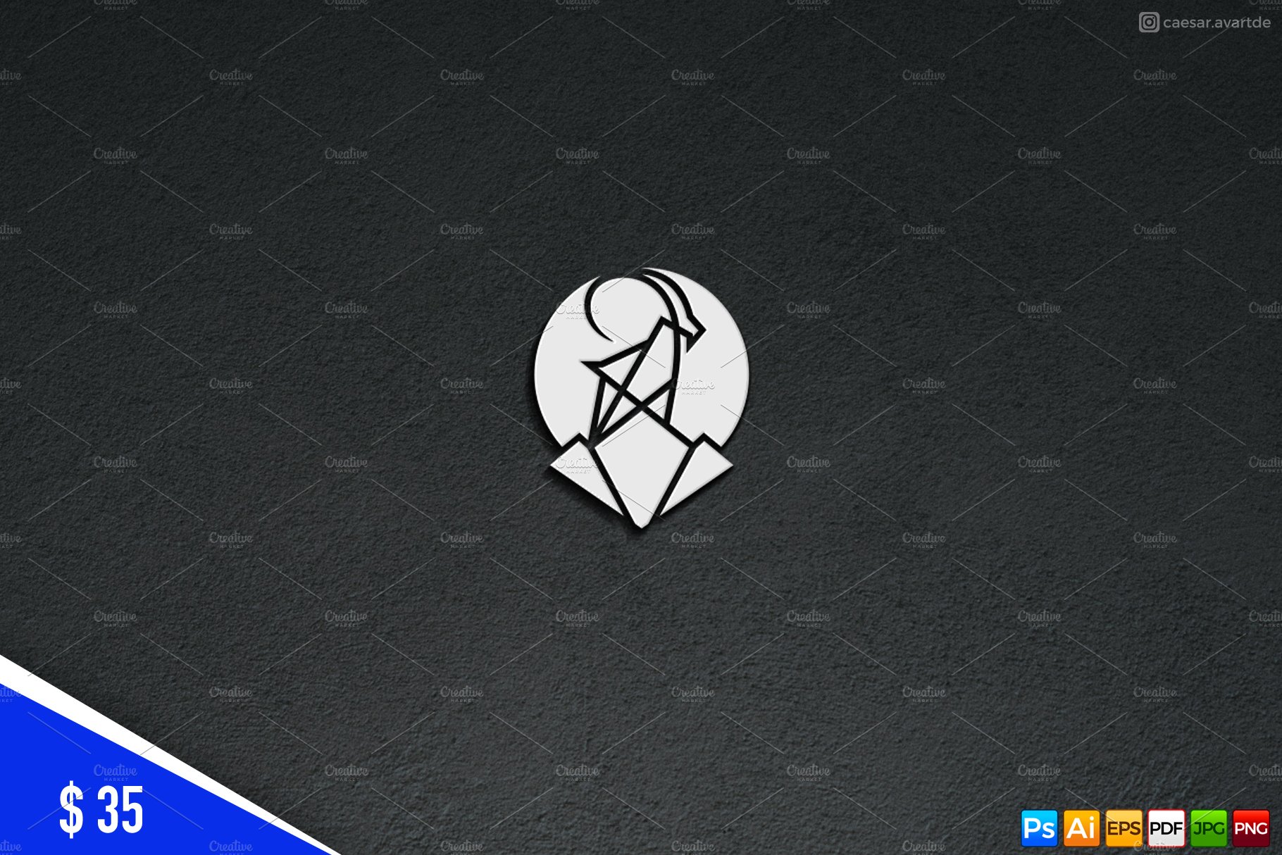 Moontain Goat Logo (for sale) preview image.