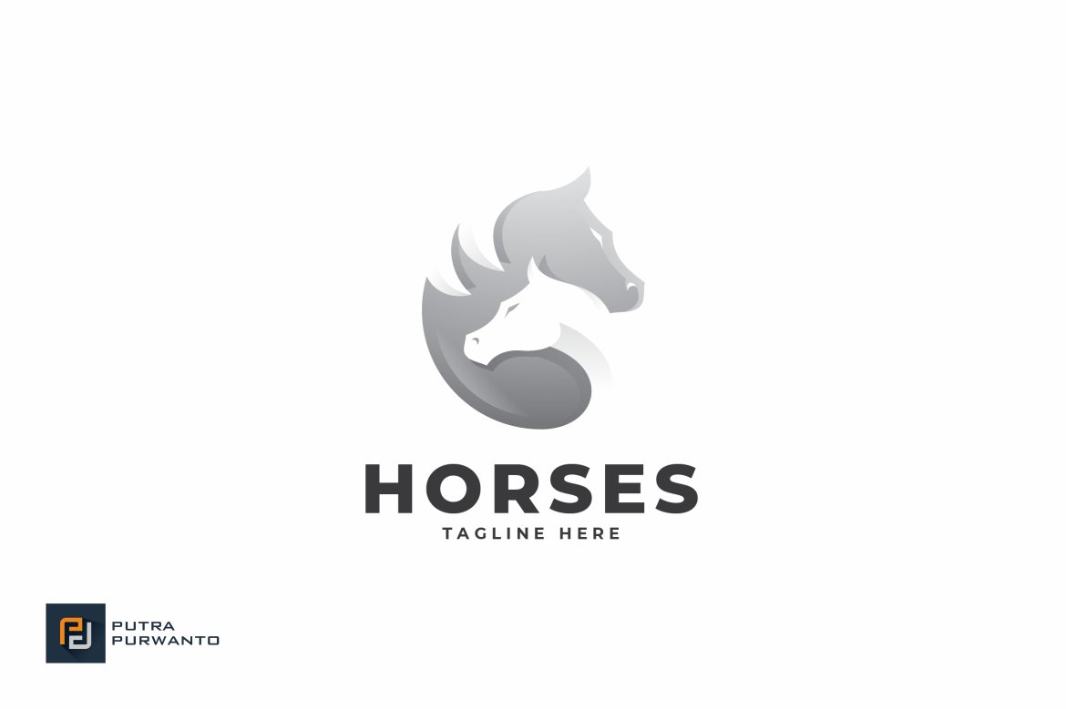 Horses - Logo Template preview image.