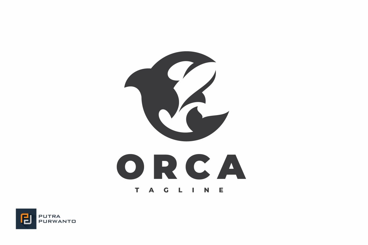 Orca Whale - Logo Template preview image.