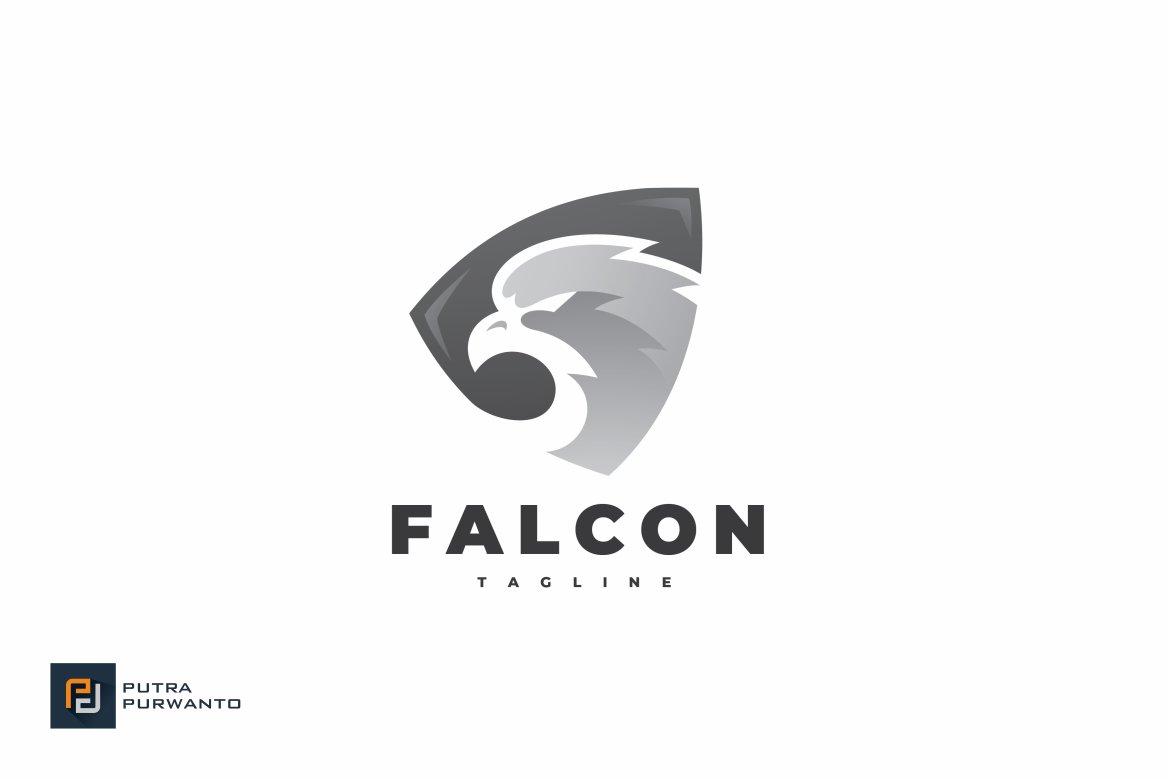 Eagle Falcon Shield Logo Design preview image.