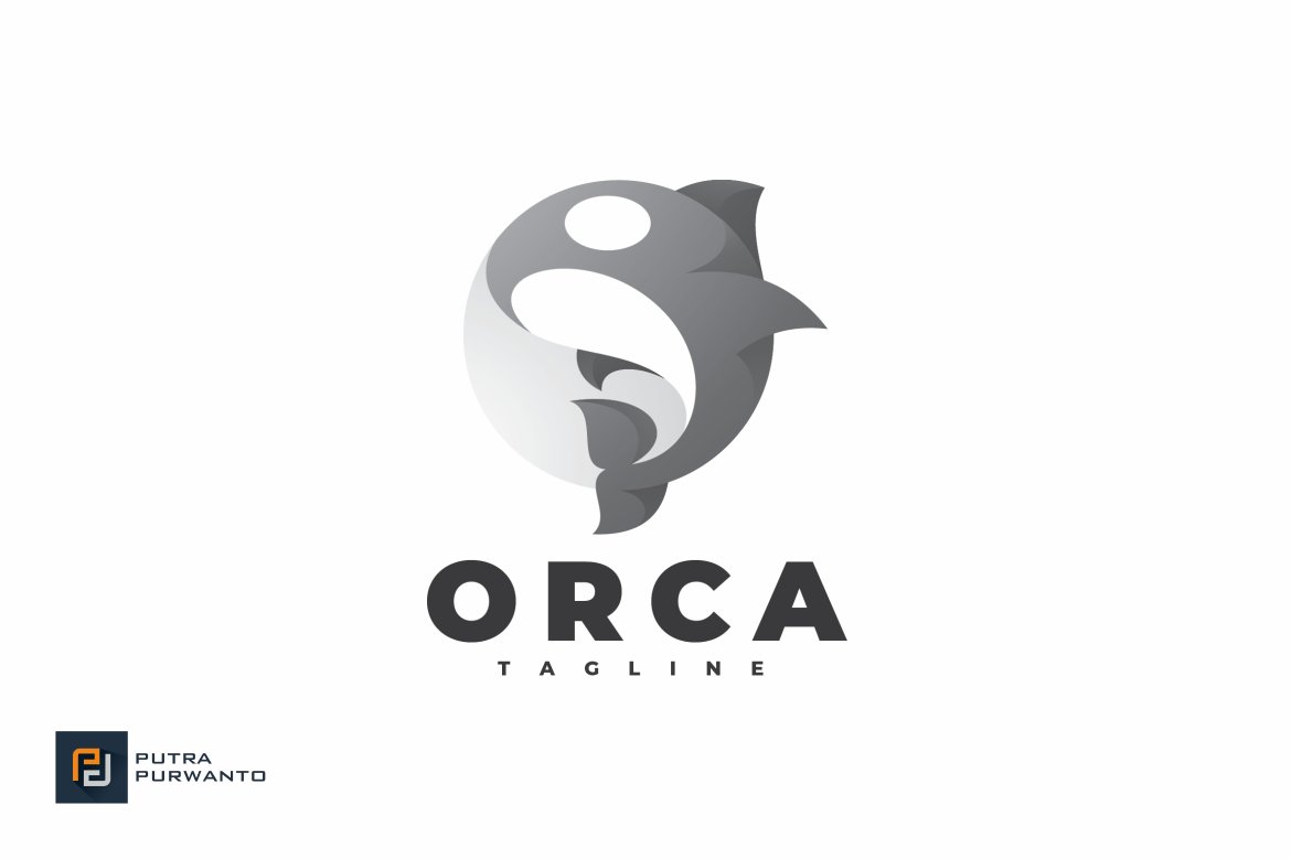 Orca Killer Whale - Logo Template preview image.