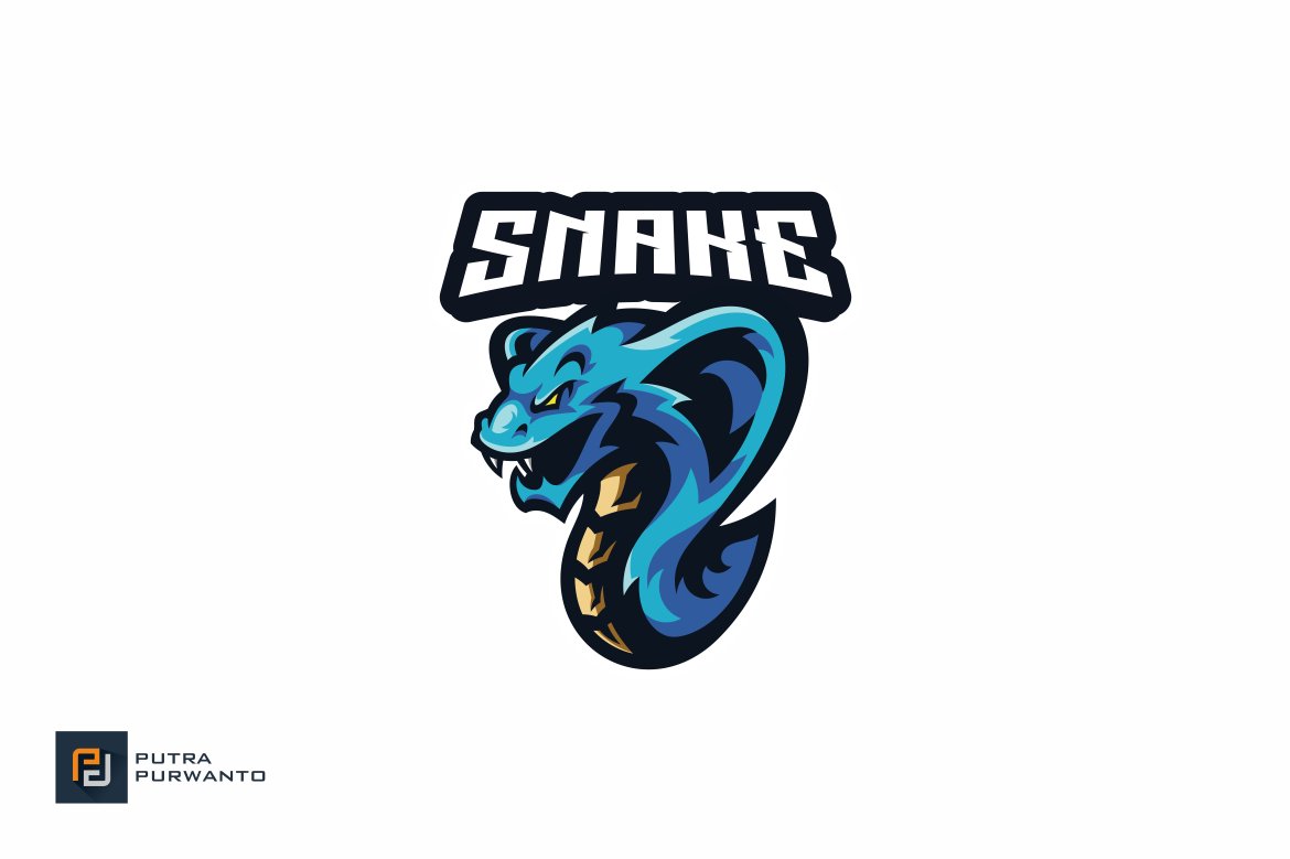 Snake Cobra Mascot Esport Logo preview image.