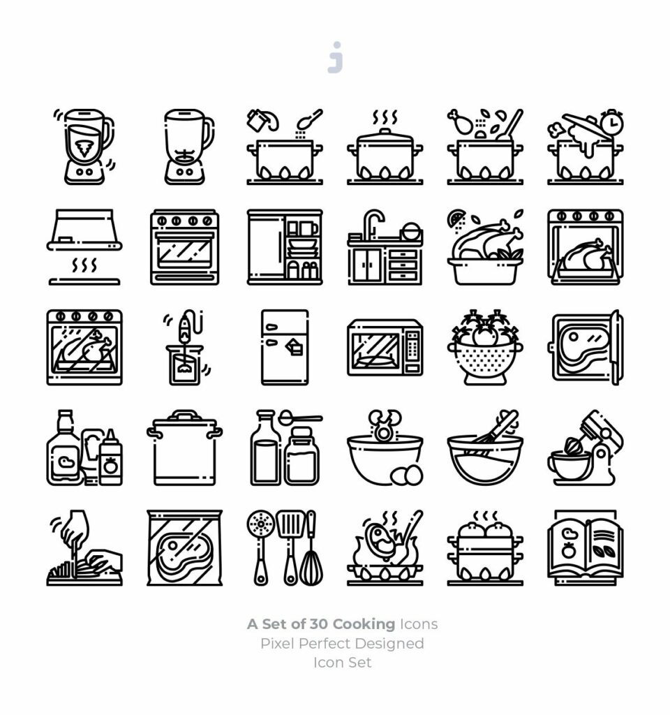 Cooking Innovation Icon 30 Cooking Icon set – MasterBundles