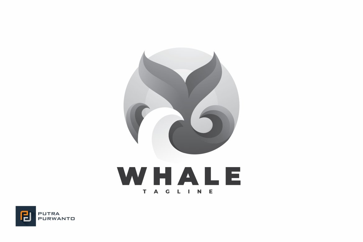 Whale Tail - Logo Template preview image.