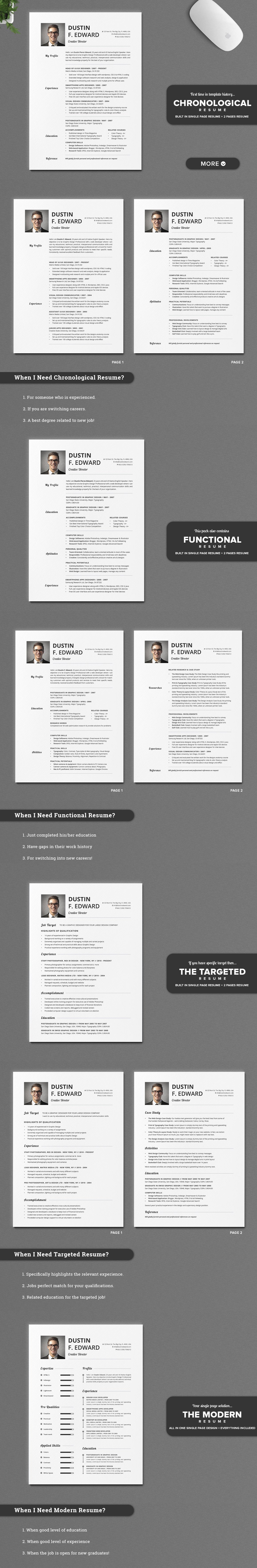 21 Timeless Resume CV Set No Icons preview image.