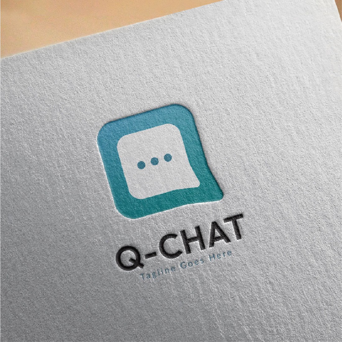 Q Chat Logo Template, Chat Logo Design preview image.