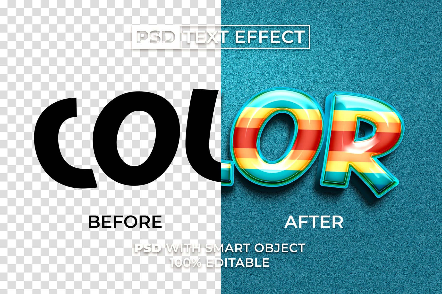 Set of 3d text effects for photoshopped.
