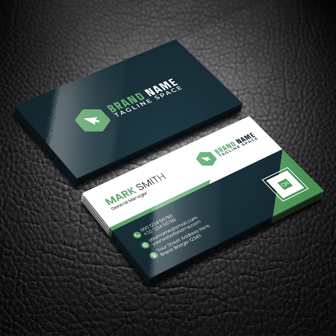 Fantastic business card template design preview image.