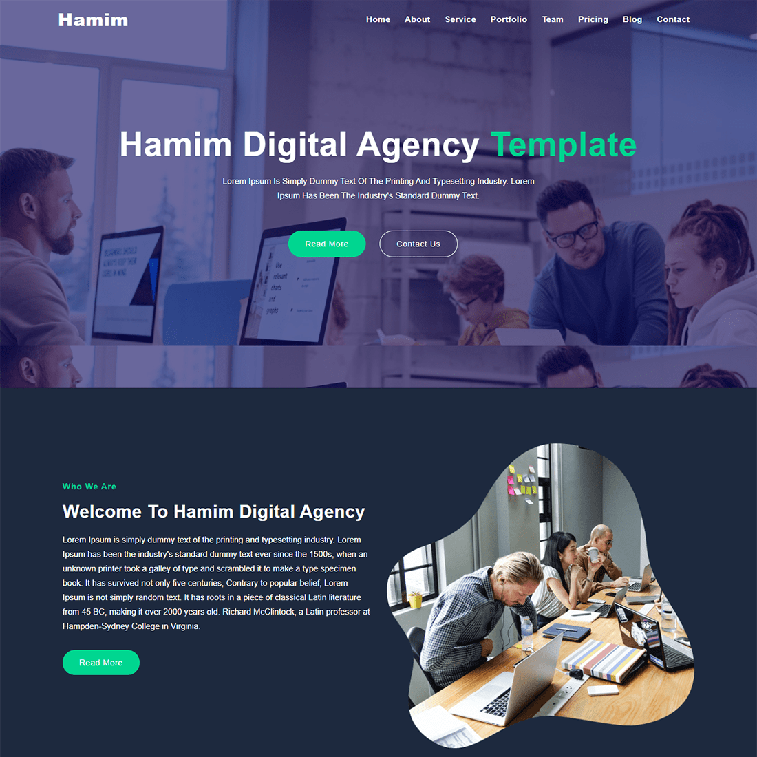 Business Digital Agency Website Theme preview image.