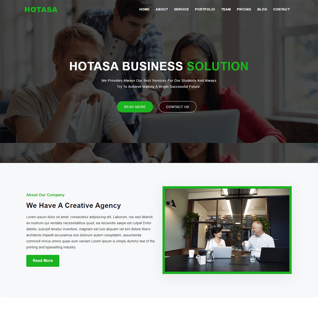 Digital Agency Business Website Template preview image.