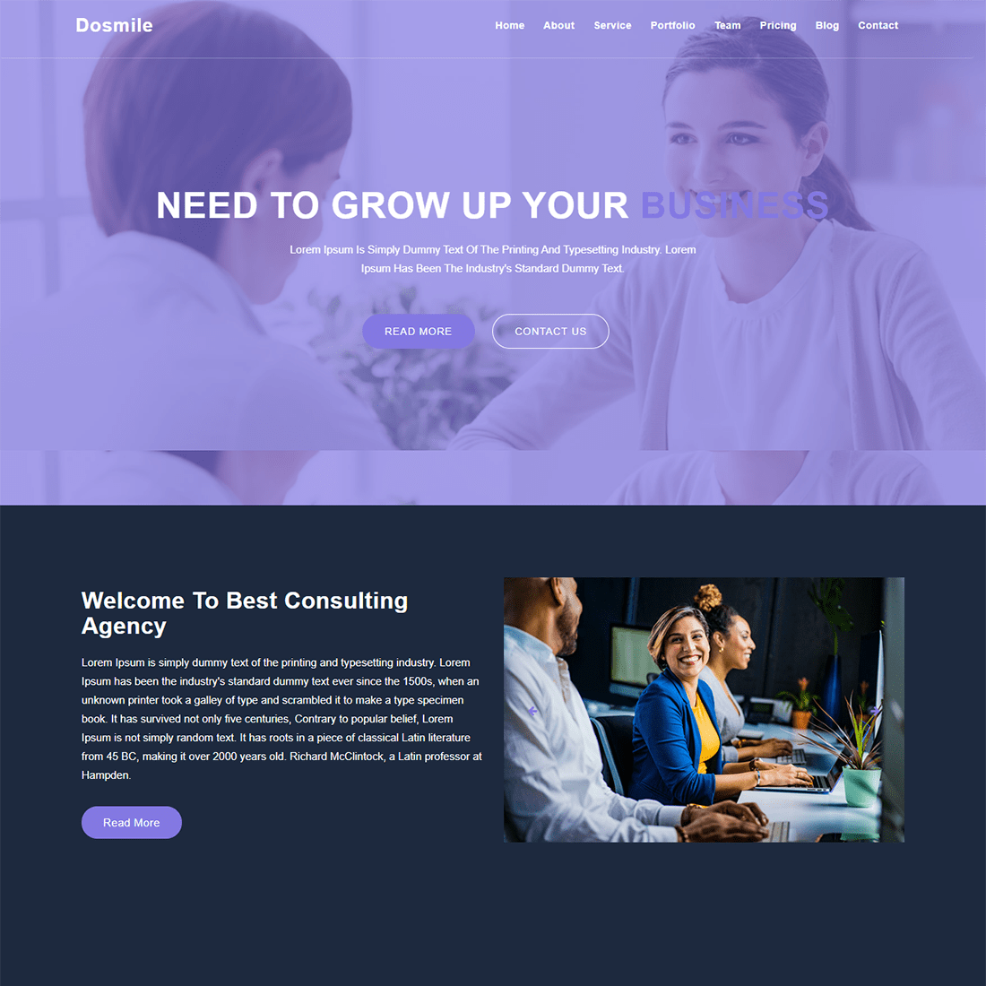 Consulting & Business HTML Template preview image.