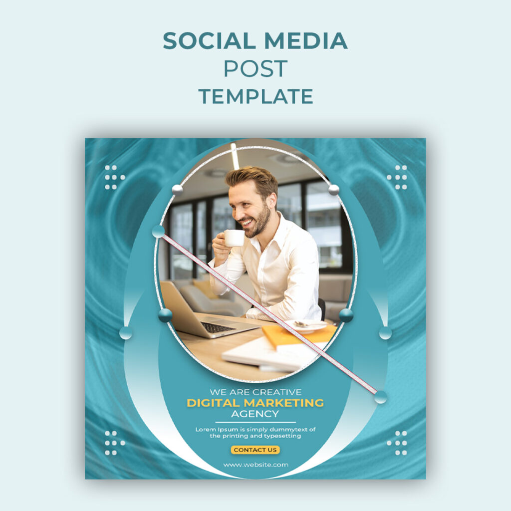 Digital marketing social media post template design - MasterBundles
