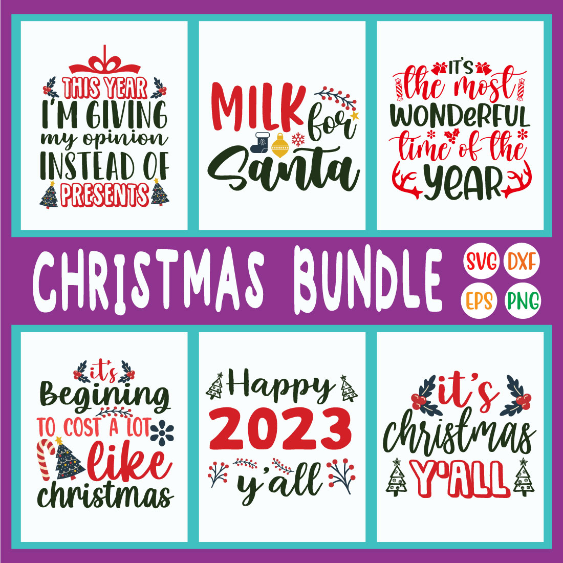 Christmas Design Svg Bundle Vol71 cover image.