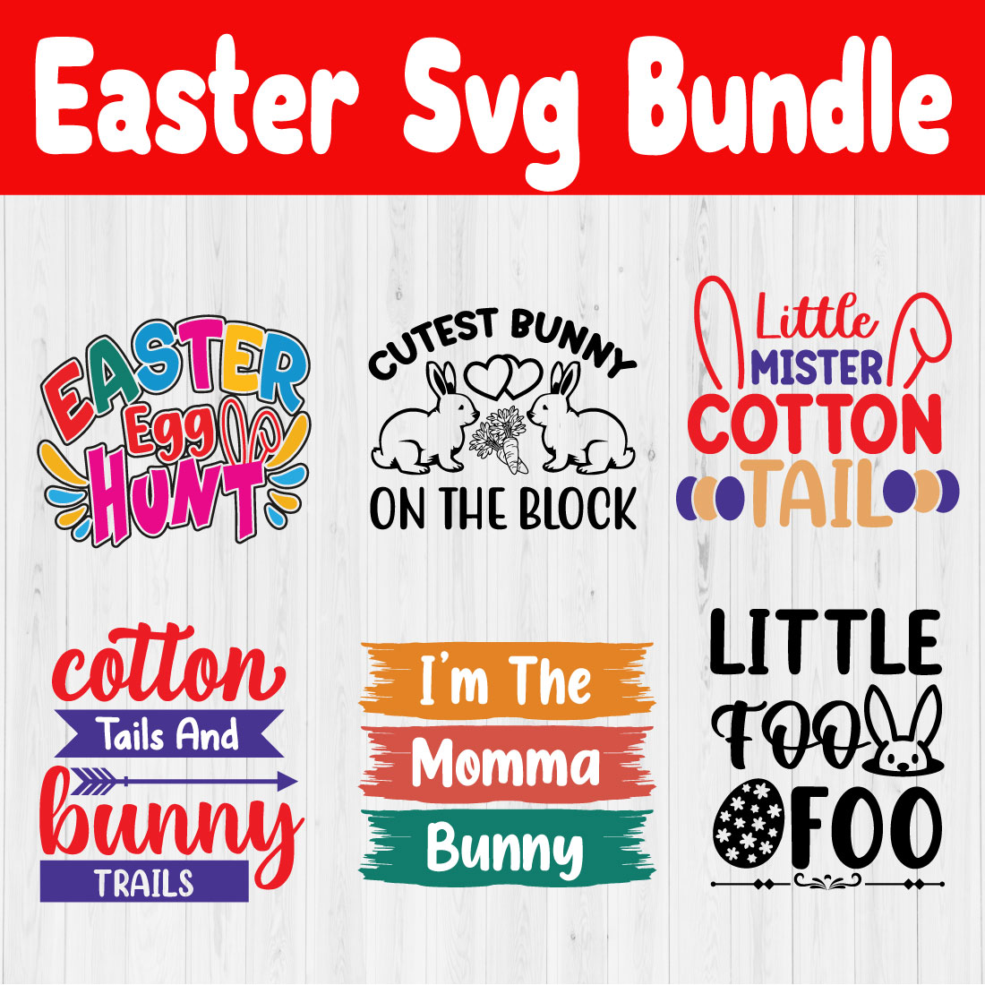 Easter Svg T-shirt Design Bundle Vol12 cover image.