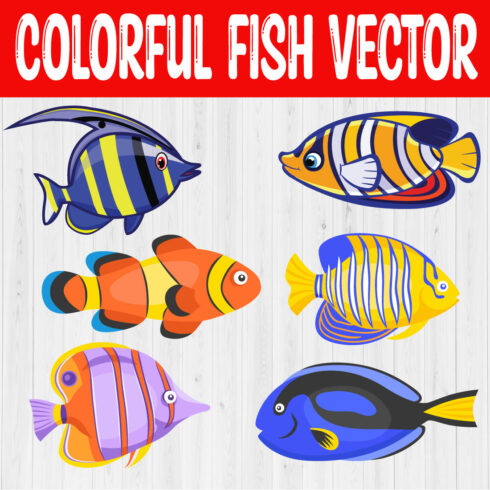 Colorful Fish Vector vol1 cover image.