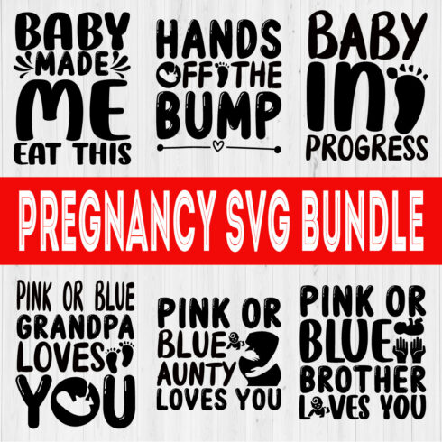 Pregnancy Svg Quotes Bundle Vol4 cover image.