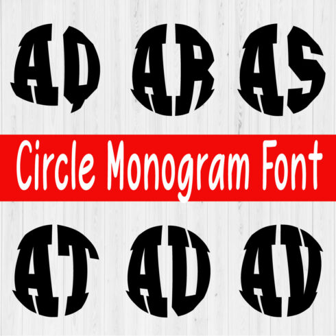Circle Monogram Svg Font Vol8 cover image.