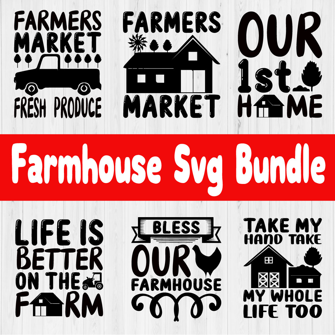 Farmhouse Svg Bundle Vol1 cover image.