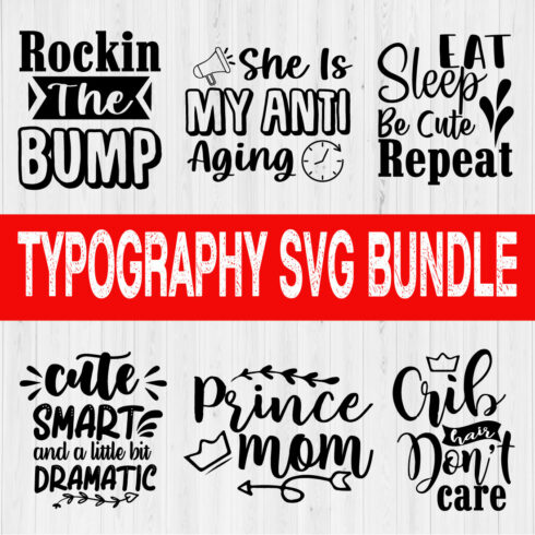 Typography Svg Bundle Vol1 cover image.