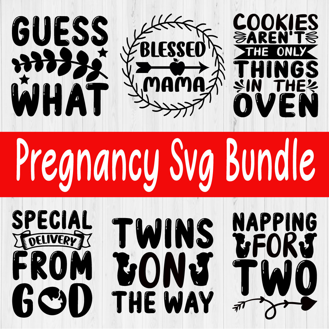 Pregnancy T-shirt Design Bundle Vol3 preview image.