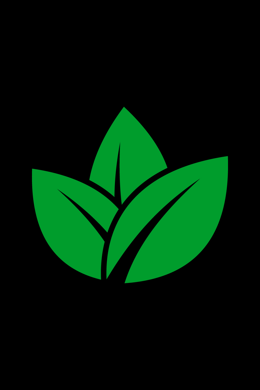 Leaf, plant, logo Green leaves, nature symbol, Vector design template pinterest preview image.