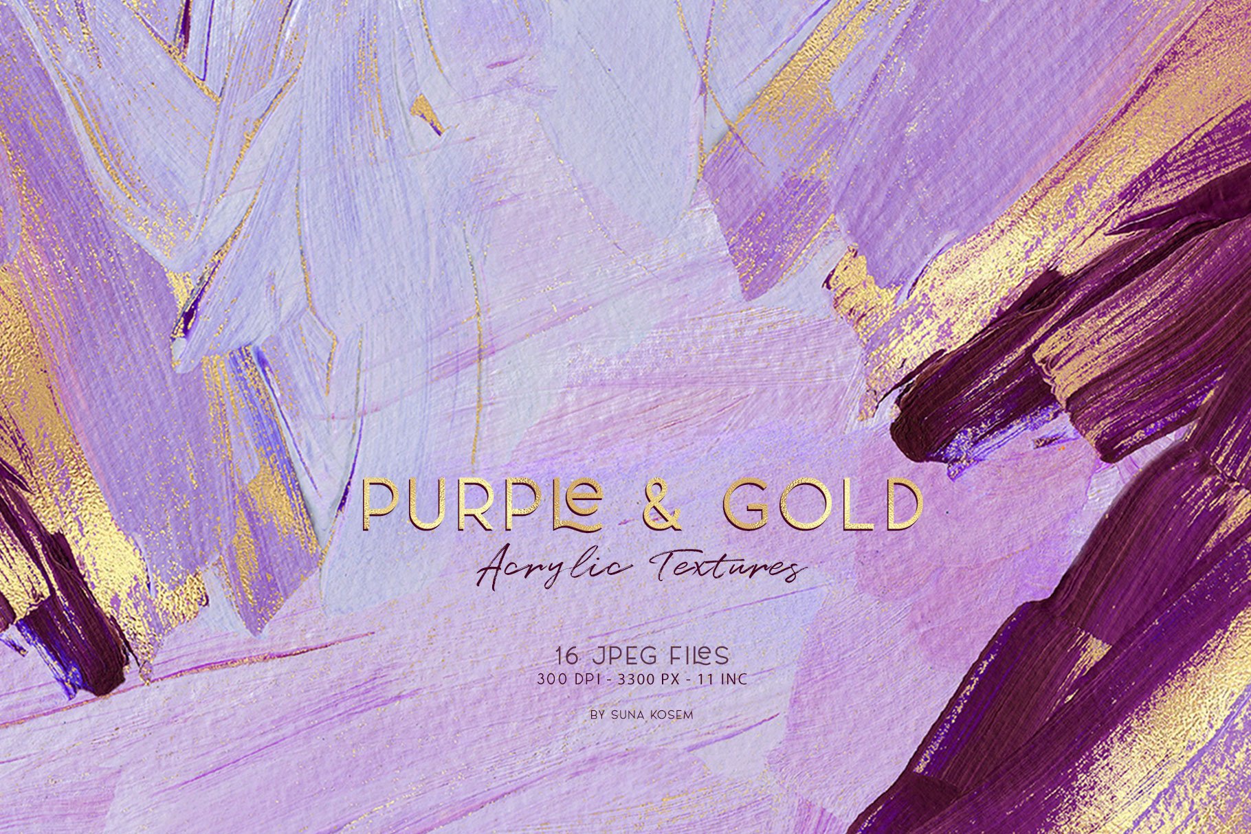 Purple & Gold Acrylic Textures cover image.